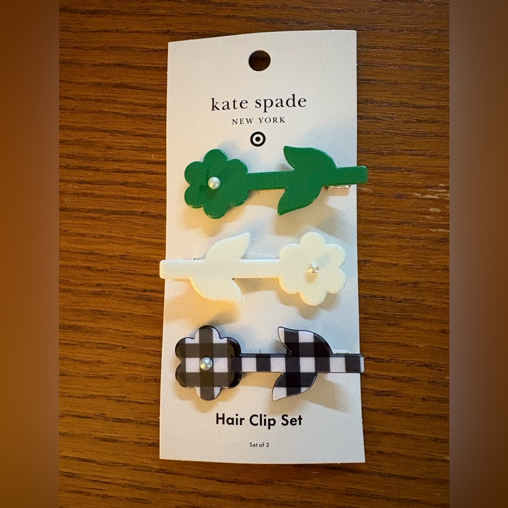 NWT Kate Spade New York x Target Hair Clip Set - Set Of 3 Flowers